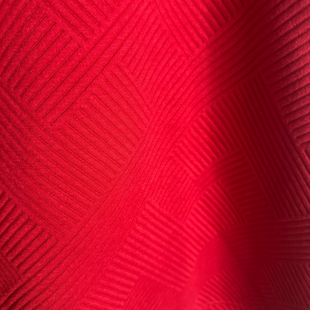 See and Be Seen Red Textured Women's Top 1X - Picture 3 of 4